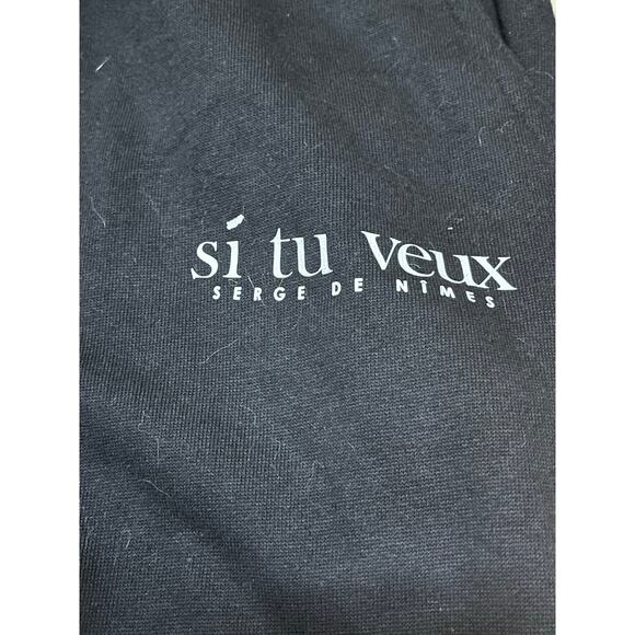 Si Tu Veux Black Men’s Superstack Sweatpants Size Small - Picture 4 of 5